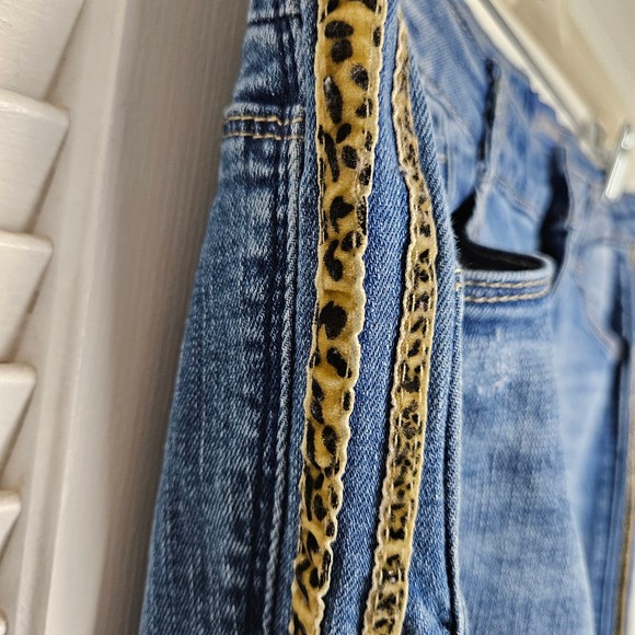 Democracy Women's "Flex"-ellent Ankle Jeans with Leopard Pinstripe Size 8 - Picture 7 of 12